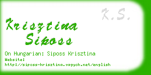 krisztina siposs business card